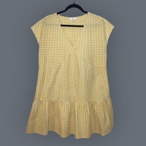 Pastel Yellow Gingham Dress